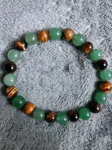 1件時尚白色好運手鍊-水晶療癒天然石材緩解壓力手鍊 - 彩色 - 查看 5