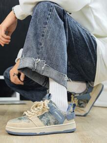 女性時尚熱門校園休閒鞋,情侶款式,防滑,柔軟且耐用鞋底,適合戶外舒適輕量化訓練和運動滑板鞋 - 米色 - 查看 6