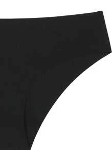 4pcs/Set Ladies Seamless Triangle Panties, Black - Black - View 5