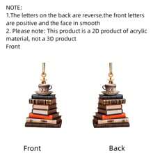 亞克力2d書型家居裝飾掛飾,汽車裝飾掛飾,家居裝飾小禮物 - 棕色 - 查看 6