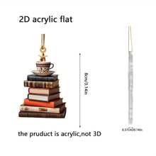 亞克力2d書型家居裝飾掛飾,汽車裝飾掛飾,家居裝飾小禮物 - 棕色 - 查看 3
