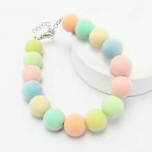 小型犬用糖果色毛球寵物項鍊 - 彩色 - 查看 6