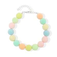 小型犬用糖果色毛球寵物項鍊 - 彩色 - 查看 3