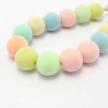 小型犬用糖果色毛球寵物項鍊 - 彩色 - 查看 7