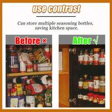 2/4 件廚房收納架,用於香料罐,壁掛式簡單瓶夾,5 孔配料架 - 白色 - 查看 6