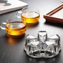 1 pieza Base calentadora de de 14 cm de diámetro para té, vuelta al colegio - Color transparente - Ver 7