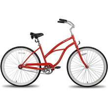 Hiland 26 Inch Women's Men's Beach Cruiser Bike Bicycle - Red - View 2