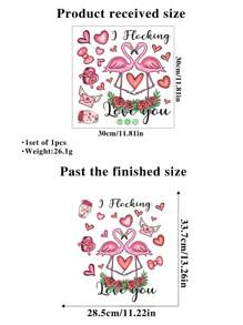 1入組心型及火烈鳥裝飾性防水自粘牆貼，適用於馬桶蓋、浴室、牆壁 - 彩色 - 查看 2