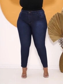 Plus Size Jeans - Medium Wash - View 3