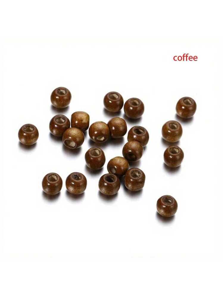 TOAOB Lot de 100 Perles Rondes en Bois Naturel Sans Trou 18 mm Perles D'espacement en Bois Naturel Non Peintes pour Bricolage Fabrication de Bijoux