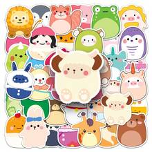 50入組娃娃圖案動漫guka貼紙,可愛時尚愛心塗鴉防水貼紙,適用於筆記型電腦、水瓶、滑板、手機等 - 彩色 - 查看 3