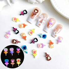 30pcs Random Glow In The Dark Magic Wand Decor Mixed Nail Art Jewelry Diy - Multicolor - View 1