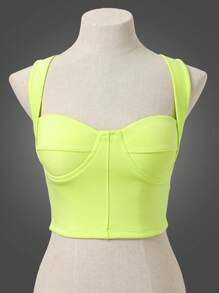 Women Tank Tops & Camis - Màu Mù tạt vàng - Xem 1
