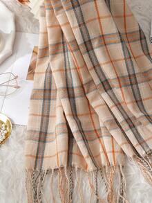 1pc Versatile Multi Color Plaid Pattern Warm Casual Scarf For Autumn/winter - Multicolor - View 5