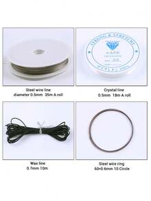 1入組珠寶製作工具套件-珠寶維修工具和飼料,珠寶鉗,珠寶,成人和初學者用編織線,合金手鏈diy質感袋,手鏈製作套裝,友誼手鏈diy珠寶製作套件,diy手鏈套件 - 彩色 - 查看 4