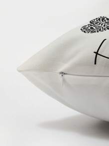 1pc Simple Home Letter Printed Cushion Cover, Modern Pillowcase, Sofa Decorative Throw Pillow, Pillow Case Not Included