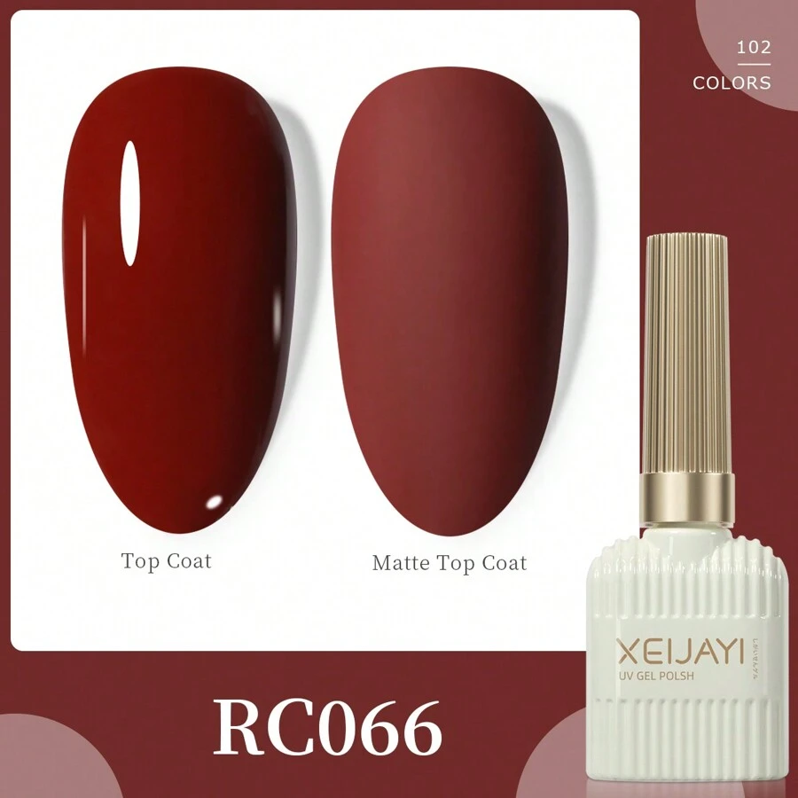 XEIJAYI 1 Bottle 4-Season Gel Nail Polish, 102 Color Options, Suitable For Nail Decoration, Nail Art, DIY Nail Salon, Great Gift For Women - 紅色 - 查看 1