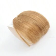 Synthetic Wig Air Bangs Women Natural Short Brown Blond Black Wig Fringe Extension - Ginger - View 2