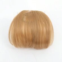 Synthetic Wig Air Bangs Women Natural Short Brown Blond Black Wig Fringe Extension - Ginger - View 3