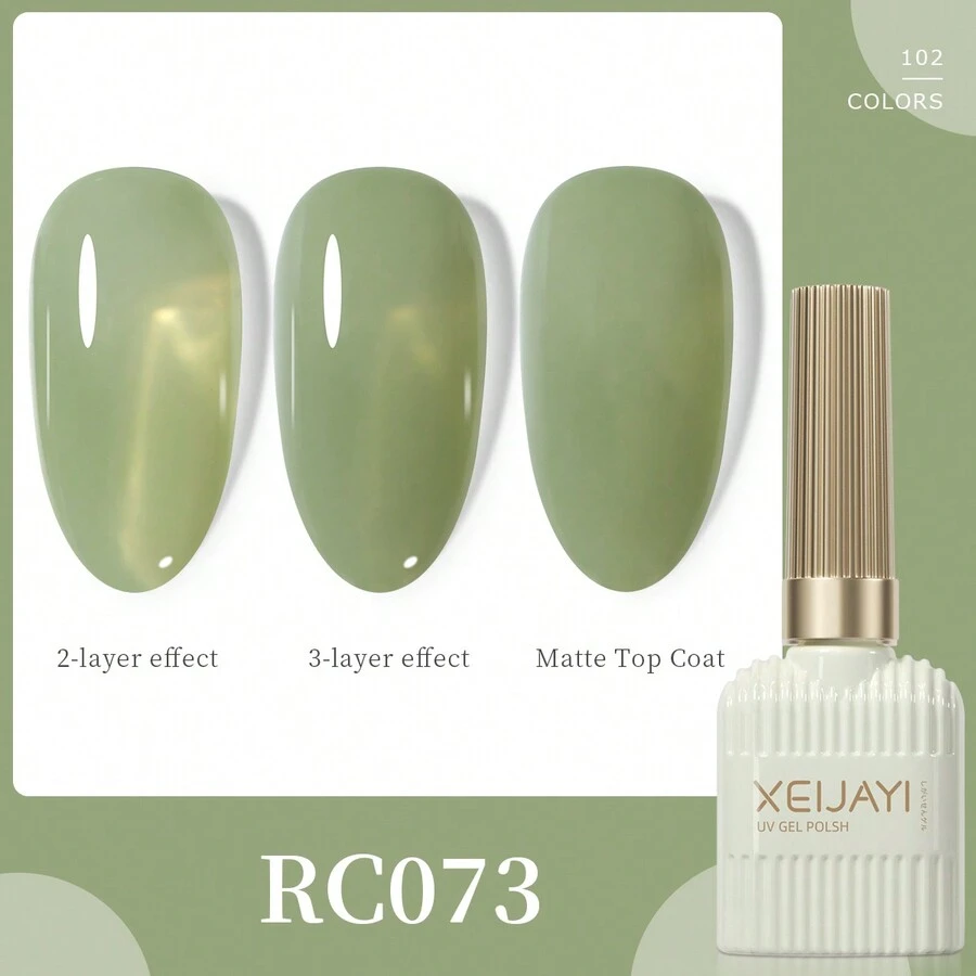 XEIJAYI 1 Bottle 4-Season Gel Nail Polish, 102 Color Options, Suitable For Nail Decoration, Nail Art, DIY Nail Salon, Great Gift For Women - 綠色 - 查看 1