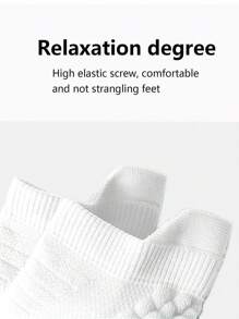 Tất thể thao ngoài trời Unisex chuyên nghiệp, tất ngắn có đáy khăn ngắn chống sốc và chống trượt, tất ngắn thể thao thoáng khí thoải mái để đi xe đạp ngoài trời, chạy bóng rổ - trắng - Xem 8