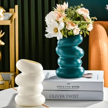 1 chiếc bình hoa xoắn ốc bằng nhựa sáng tạo dùng để cắm hoa trang trí làm quà tặng tuyệt vời nhất - trắng - Xem 3