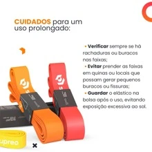 Kit 6 Super Band Elásticos Extensor Treino Exercício Em Casa Academia 6 Intensidades Borracha Crossfit Funcional Barra Fixa Mini Bands Extra Forte - Multicolorido - Visão 7