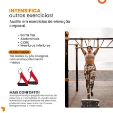 Kit 6 Super Band Elásticos Extensor Treino Exercício Em Casa Academia 6 Intensidades Borracha Crossfit Funcional Barra Fixa Mini Bands Extra Forte - Multicolorido - Visão 3