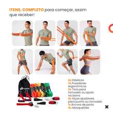 Kit 6 Super Band Elásticos Extensor Treino Exercício Em Casa Academia 6 Intensidades Borracha Crossfit Funcional Barra Fixa Mini Bands Extra Forte - Multicolorido - Visão 6