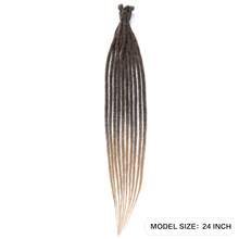 24 Inch 100% Handmade Reggage Locs Hair Extensions Synthetic Dreadlocks Extensions For Men/Women Unsex Hair 10 Strands - Multicolor - View 2