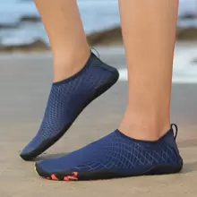 輕量化快乾裸足鞋,帶有可調節魔術貼,適用於徒步旅行、健身和游泳 - 為您整日保持舒適和干爽！泳鞋水鞋裸足鞋 - 藏蓝色 - 查看 3