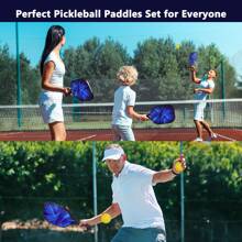 ENERFACE Pickleball Paddles,USAPA Approved Beautiful Pickleball Rackets Set,Wood/Fiberglass Surface Pickleballs Set with Pickleball Racket,Pickle Ball Paddles for Beginners & Pros
