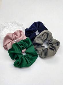 4入組3.93英吋女士純色休閒髮帶，大蝴蝶結絲質髮箍，適用於日常裝飾