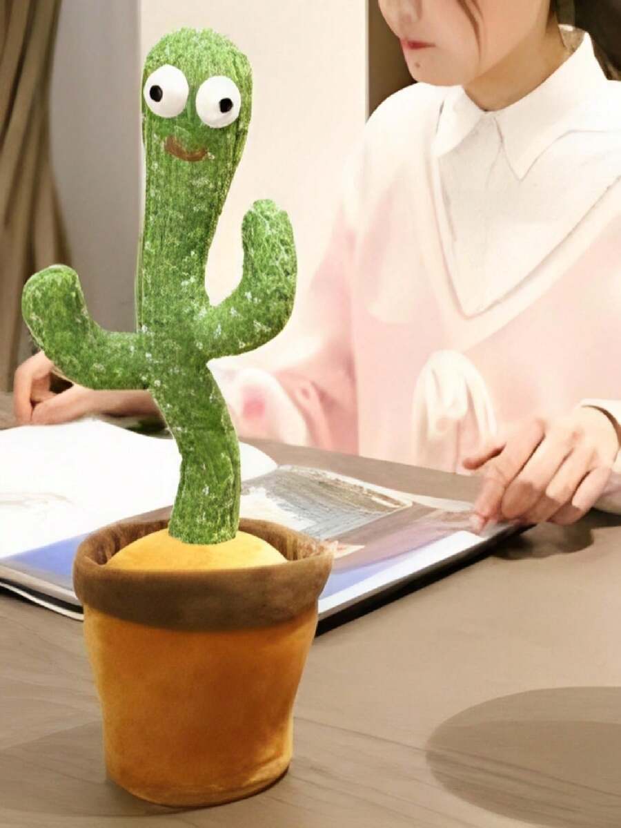 Juguete Cactus Bailarín Peluche Felpa Recargable - Verde militar - Ver 1