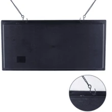 Bienvenido LED - Panel frontal abierto - 48 cm X 25cm - 2 configuraciones de luz - Luces LED estáticas - Negro - Ver 2