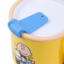 SNOOPY 1pc Yellow Candy Colored Coffee Mug With Ceramic Inner Layer, Portable Stainless Steel Insulated Cup For Women - Yellow - View 8
