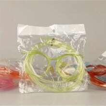 1 件柔性軟吸管眼鏡適合兒童派對、生日、派對、有趣的吸管眼鏡適合派對玩樂作為兒童禮物 - 彩色 - 查看 11