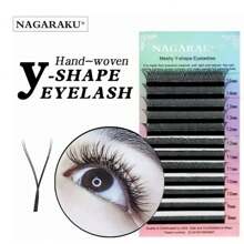 Paquete De Extensiones De Pestañas Con Diseño En Y. - Negro - Ver 3