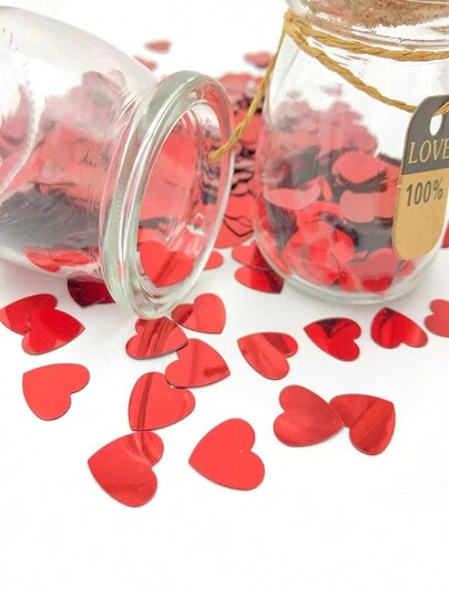 500 piezas/Paquete Confeti de corazones de lámina metálica de 10mm en colores dorado, oro rosa y plateado para decoración de San Valentín, bodas, aniversarios, fiestas y regreso a la escuela