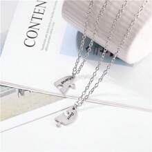 5 Pcs/set Fashion Best Friend Forever and Ever Pendant Zinc Alloy Metal BFF Necklace Friendship Charm Chain Pendant Zinc Alloy Metal BFF Necklace Friendship Love Star Crown Alloy Metal Women Gift Necklaces - Love Five-piece Set - View 6