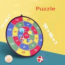 1套六個帶黏球的大硬面圓盤玩具,適用於兒童室內飛鏢遊戲和戶外親子吸盤球活動 - 彩色 - 查看 8