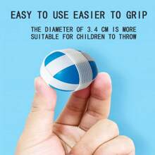 1套六個帶黏球的大硬面圓盤玩具,適用於兒童室內飛鏢遊戲和戶外親子吸盤球活動 - 彩色 - 查看 5