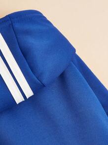 1件戶外運動連帽寵物衣服四角跳躍衣,適用於貓和狗,秋冬季節 - 寶藍色 - 查看 6