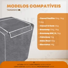 Washing Machine Covers - Grey - View 3