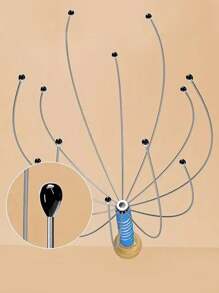 1pc Octopus Scalp Massager Octopus Massage Claw Manual Head Massager Head Grabber - Multicolor - View 10