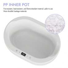 WAXKISS 手足石蠟機套裝(白色和黑色),石蠟浴蠟加熱器保濕套件具有自動定時和保溫功能用於手足水療護理(包括3包美容蠟,香水隨機發送) - 白色 - 查看 4