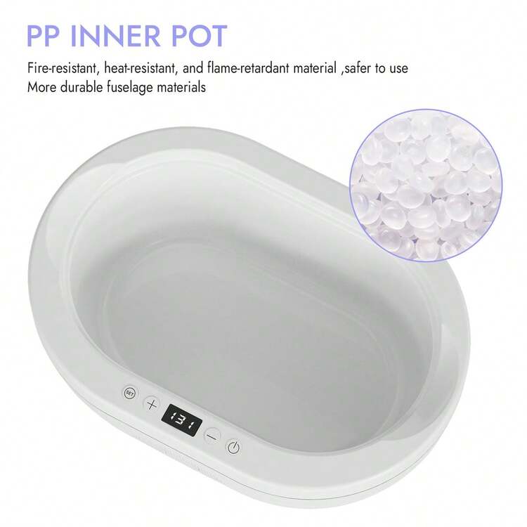 WAXKISS 手足石蠟機套裝(白色和黑色),石蠟浴蠟加熱器保濕套件具有自動定時和保溫功能用於手足水療護理(包括3包美容蠟,香水隨機發送) - 白色 - 查看 3