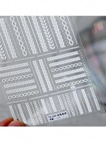 1 Sheet 5D Nail Sticker Elegant Sweater Pattern Adhesive Sticker Decals Decoration Nail Stickers DIY