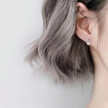 Uv Ab色彩燈泡耳針,小巧玲瓏,北極光玻璃珠,趣味燈泡飾品,niche Ins風格 - 白色 - 查看 2