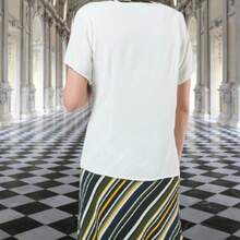 Conjunto Curvy Talla Extra de Blusa con Falda - Blanco - Ver 2